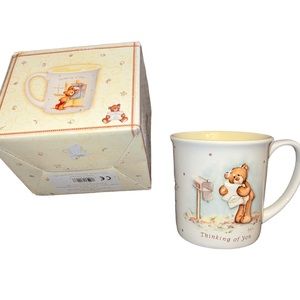 Gund Thinking of You Teddy Bear Mailbox Letter Yellow Inside 3-D Cup